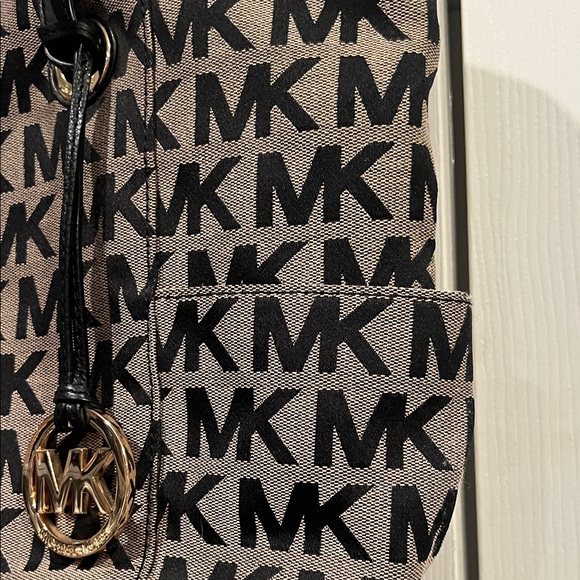 Michael Kors Brown and Tan Logo Tote - Picture 5 of 16